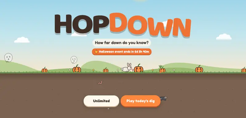 HOPDOWN start screen